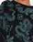 Dragon Flower Black and Mint