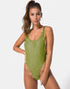 Image of Goddess Swimsuit in Slim Stripe Black Citrine