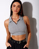 Image of Guaco Crop Top in Rib Grey Marl