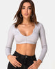 Image of Guan Crop Top in Rib Grey