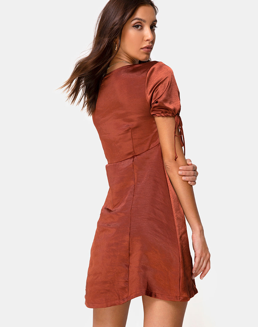 Image of Guenette Dress in Dark Rust