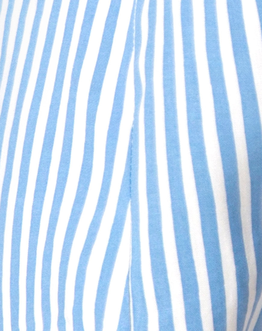 Image of Haden Halter Neck Playsuit in Basic Stripe Blue and White