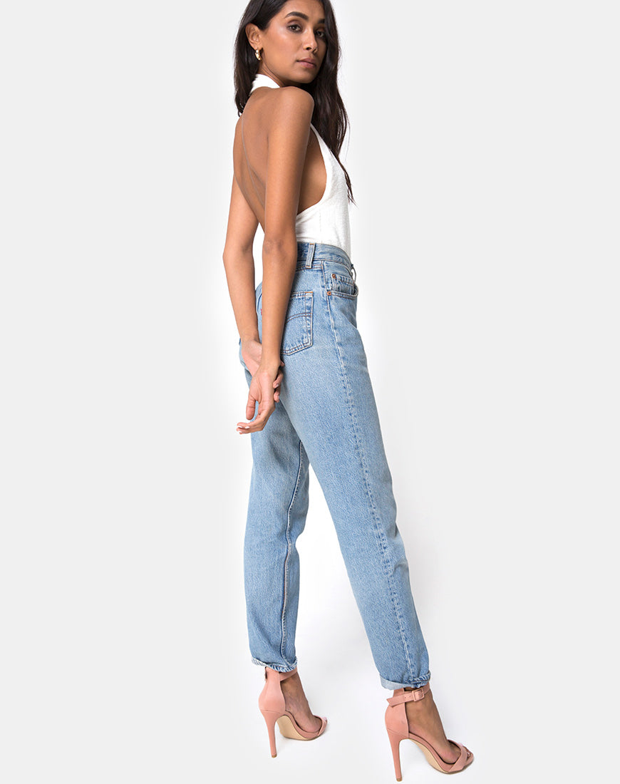 Image of Hata Bodice in Rib Ivory