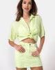 Image of Mini Broomy Skirt in Classic Zebra Lime