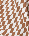 Diagonal Checker Tan and Ivory