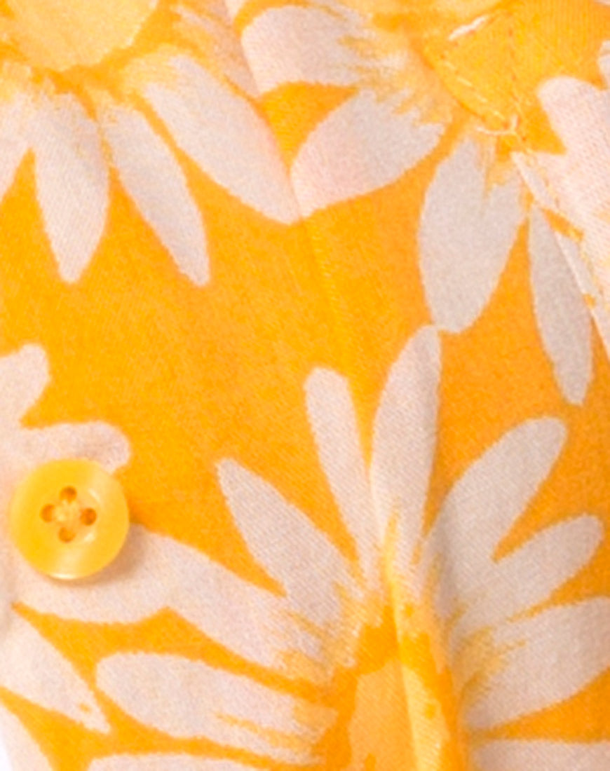 Image of Hawaiian Shirt in Sunkissed Yellow Floral