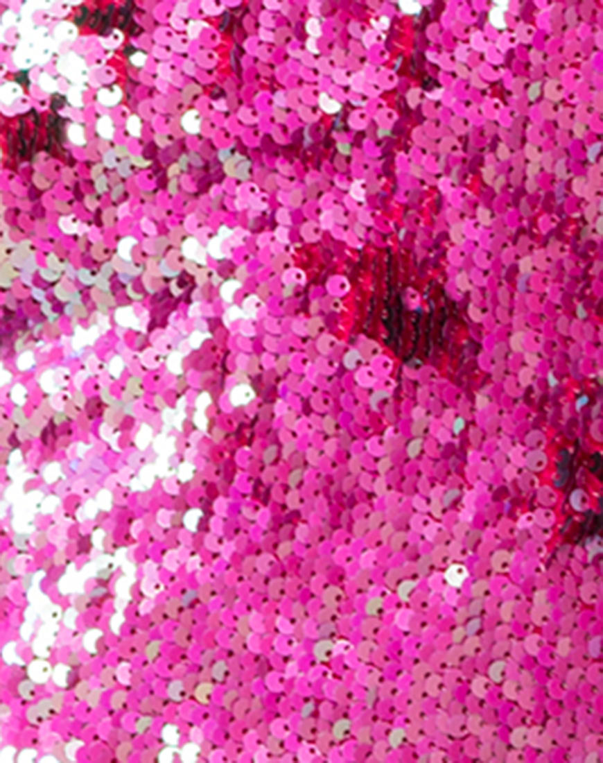 Image of Hedi Dress in Fishscale Sequin Pink