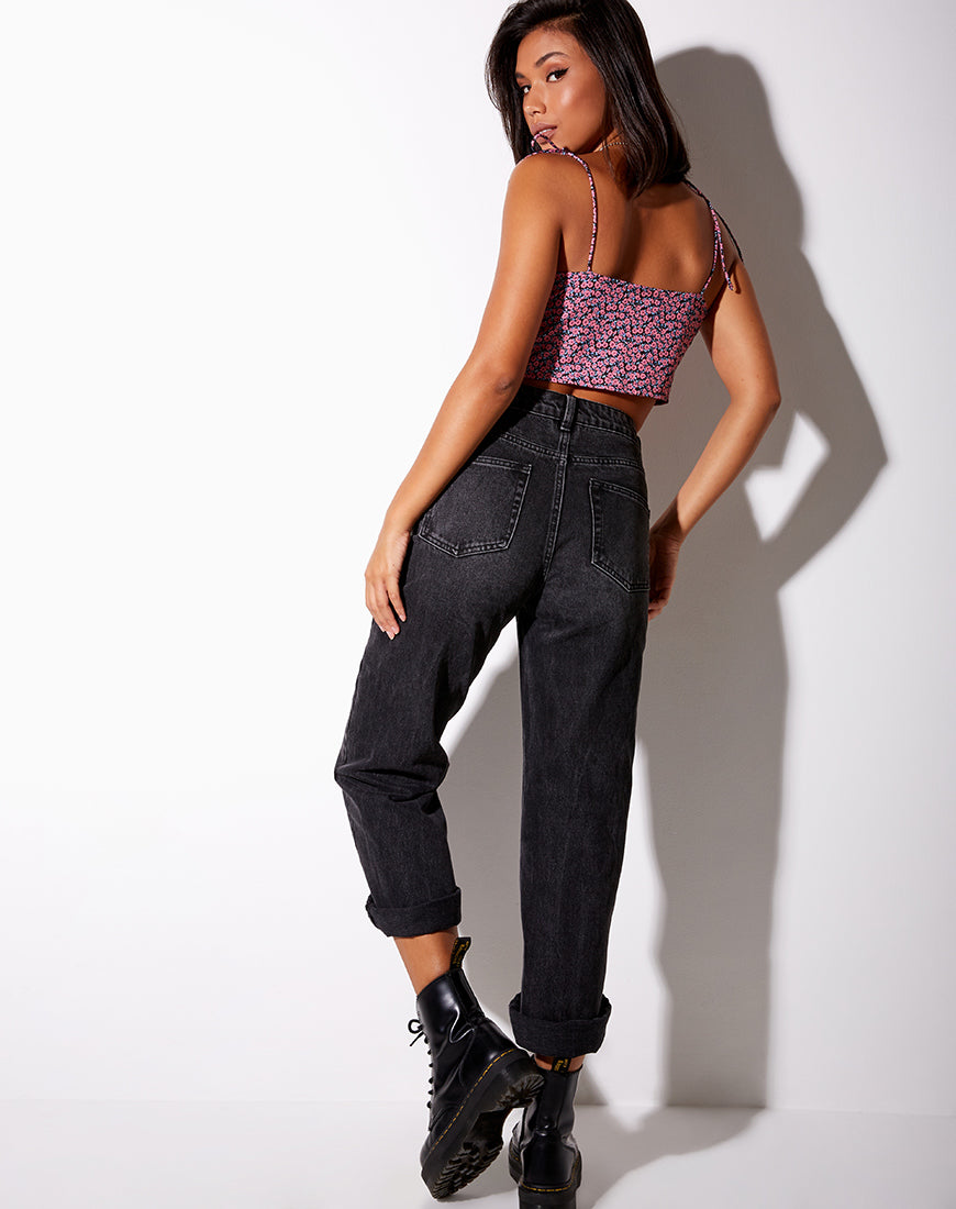 Image of Hemary Crop Top in Floral Fun Pink