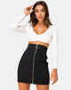 Image of Heva Bodycon Skirt in Black Twill