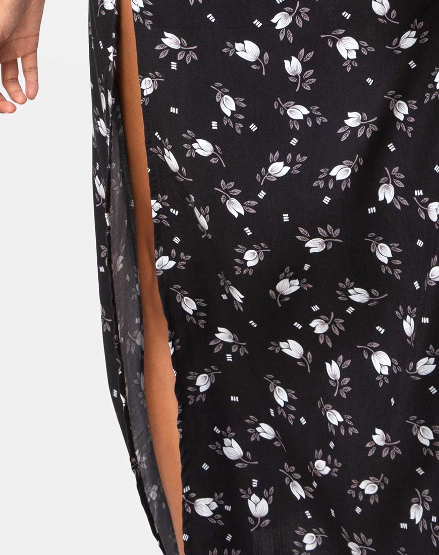 Black Tulip Maxi Dress Hime –