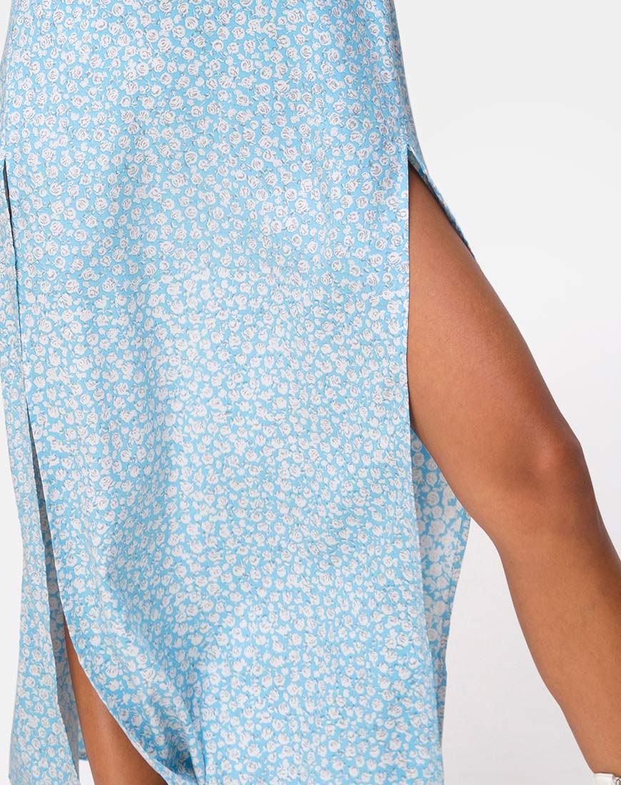 Image of Hime Dress in Ditsy Rose Blue