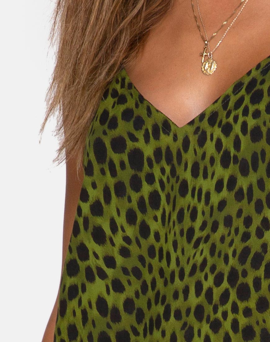 Image of Hime Maxi Dress in Cheetah Khaki