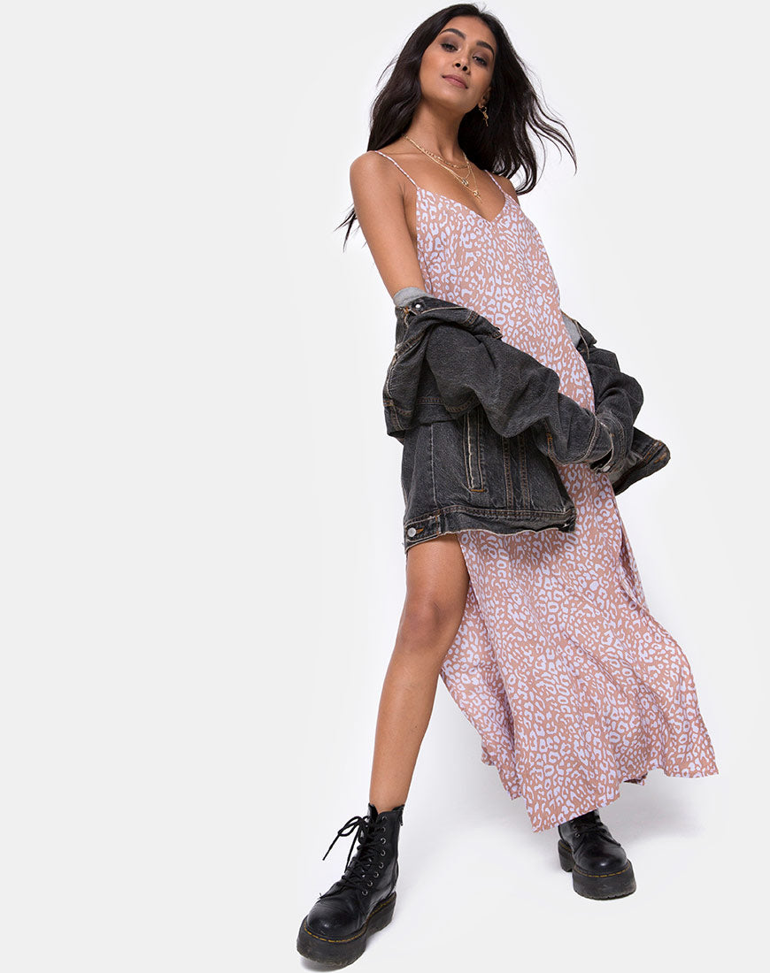 Image of Hime Maxi Dress in Leopard Spot