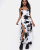 Image of Hime Maxi Dress in Mono Tie Dye Black and White