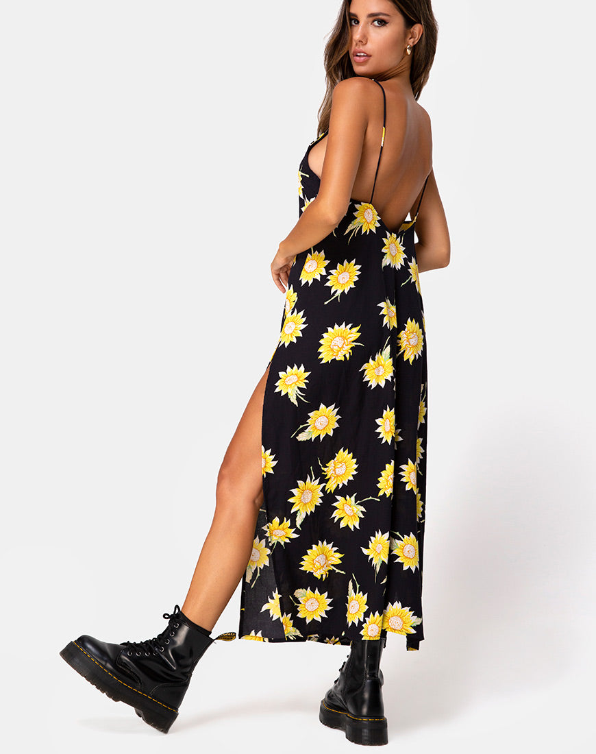 Image of Hime Maxi Dress in Sunny Days Black