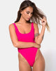 Image of Hoalo Swimsuit in Mini Rib Fushcia