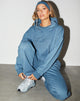 Image of Bungee Hoody in Mineral Blue Japanese Spirit Embro