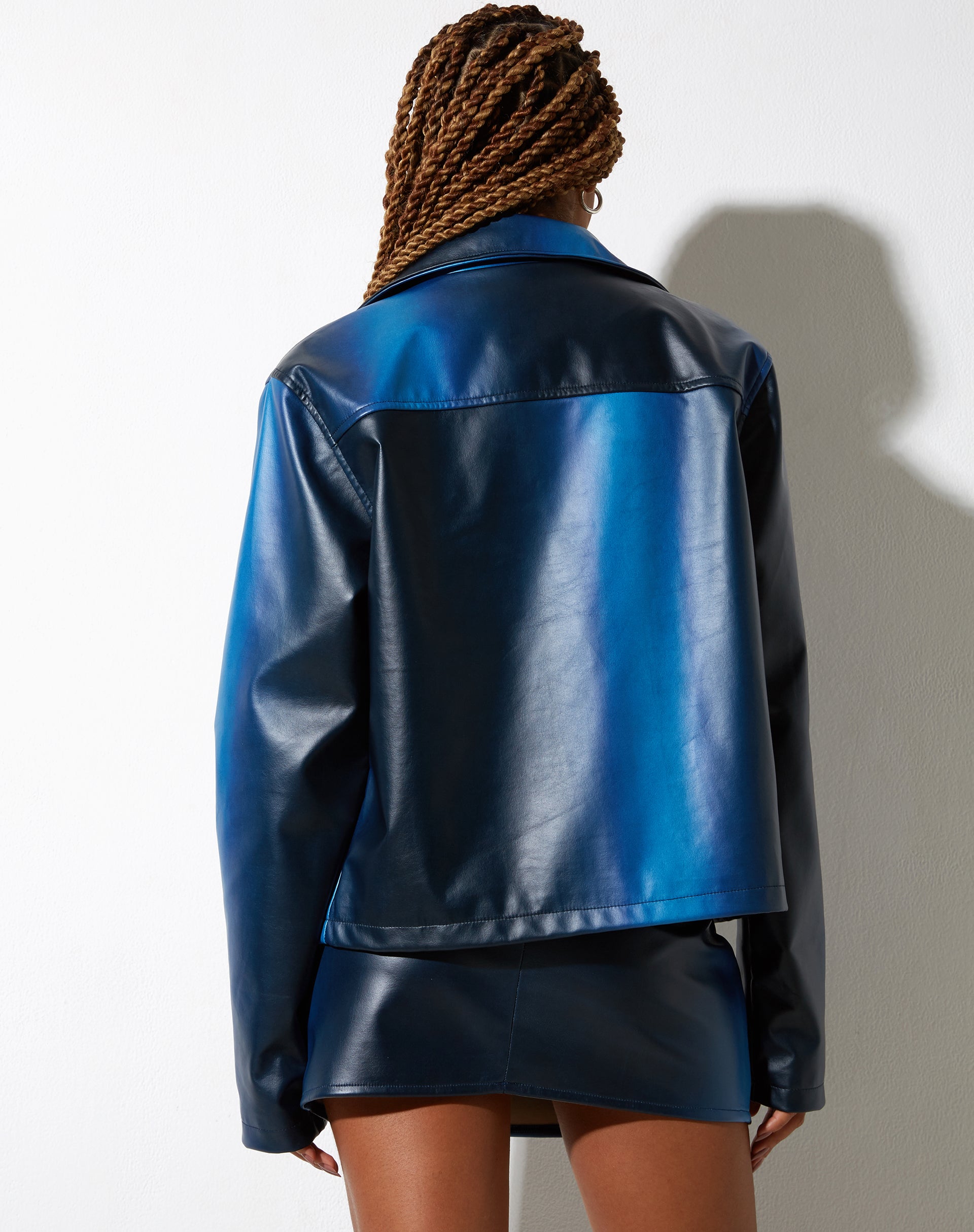 image of Pinara Jacket in PU Ombre Blue