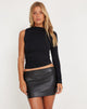 image of Ima Mini Skirt in PU Black