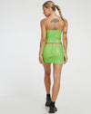 image of Ima Mini Skirt in PU Neon Green