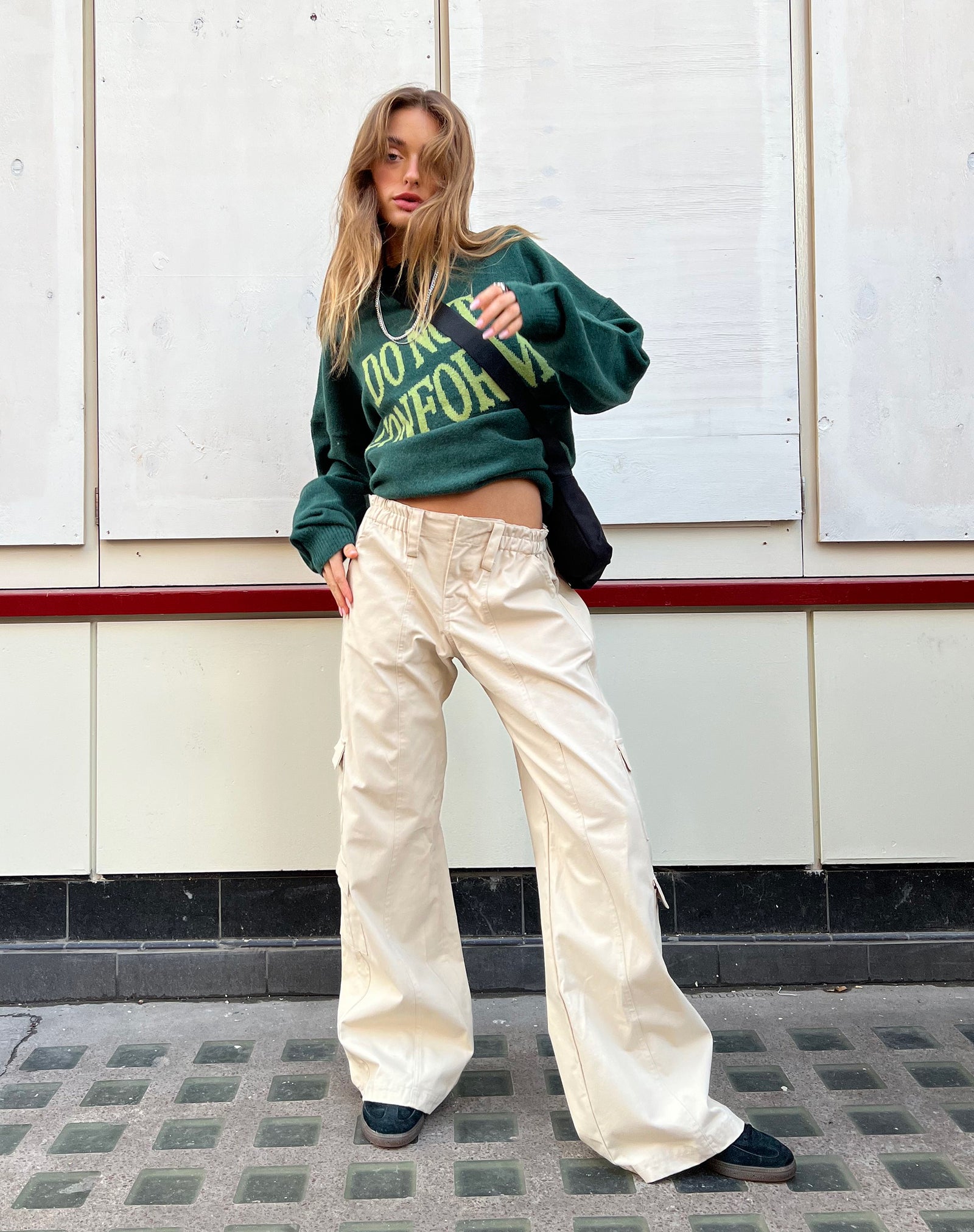 GEORGIE CARGO JEANS IN WHITE  Fash Mob