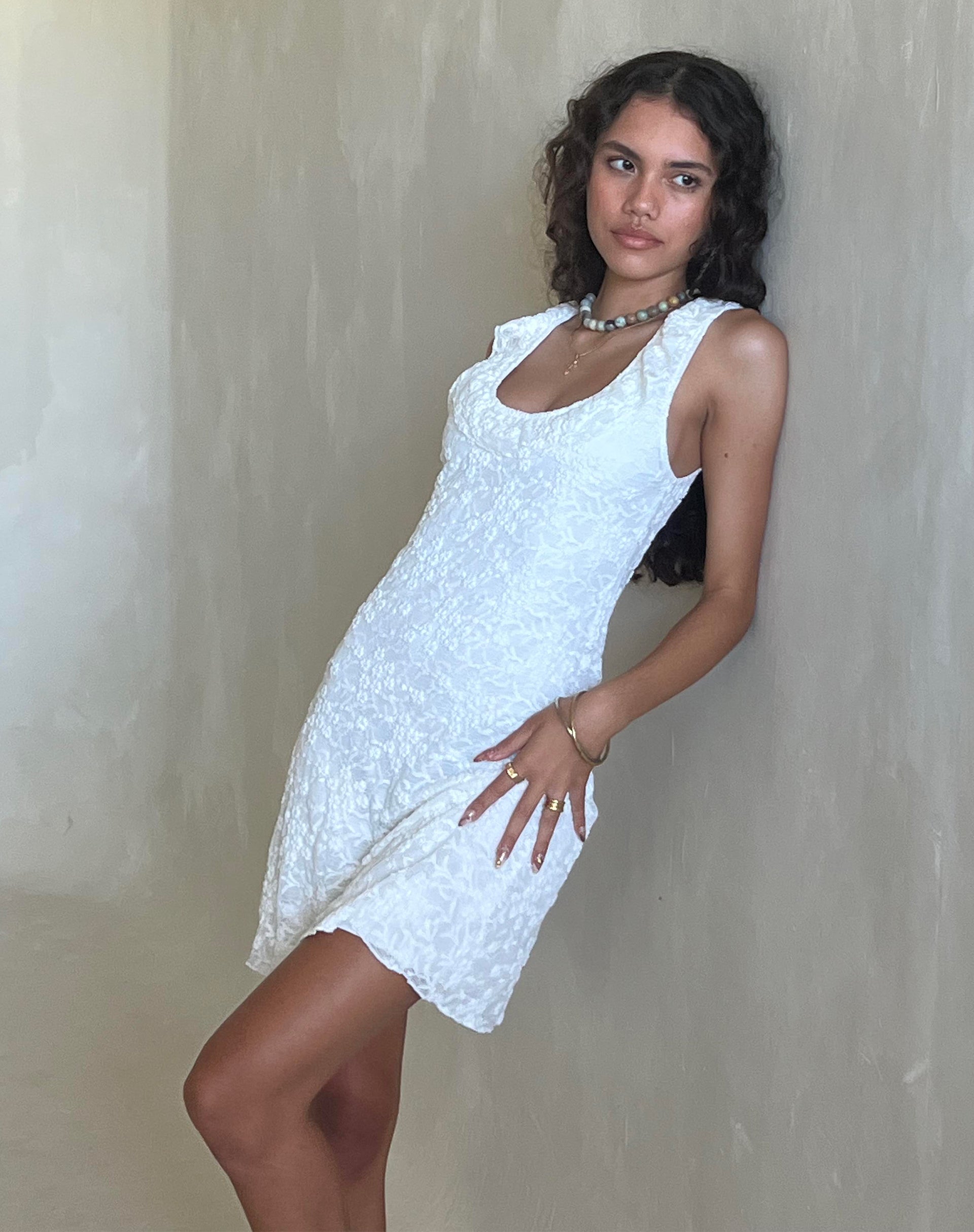 Lace Ivory Mini Dress | Eltami motelrocks.com Lace Ivory Mini Dress | Eltami motelrocks.com