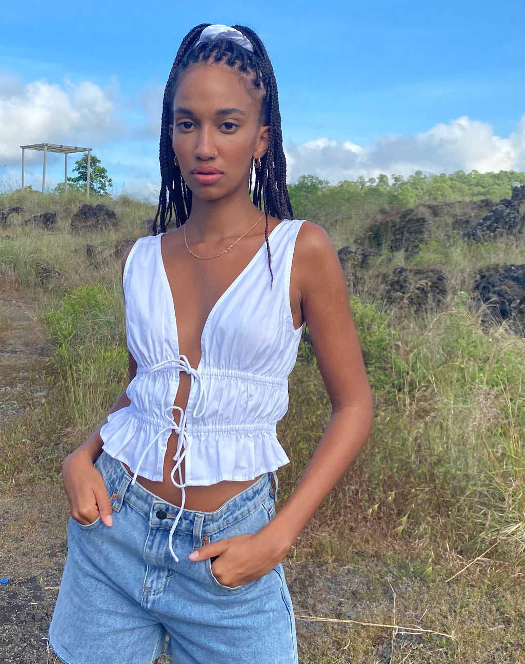 Kayson Crop Top in White