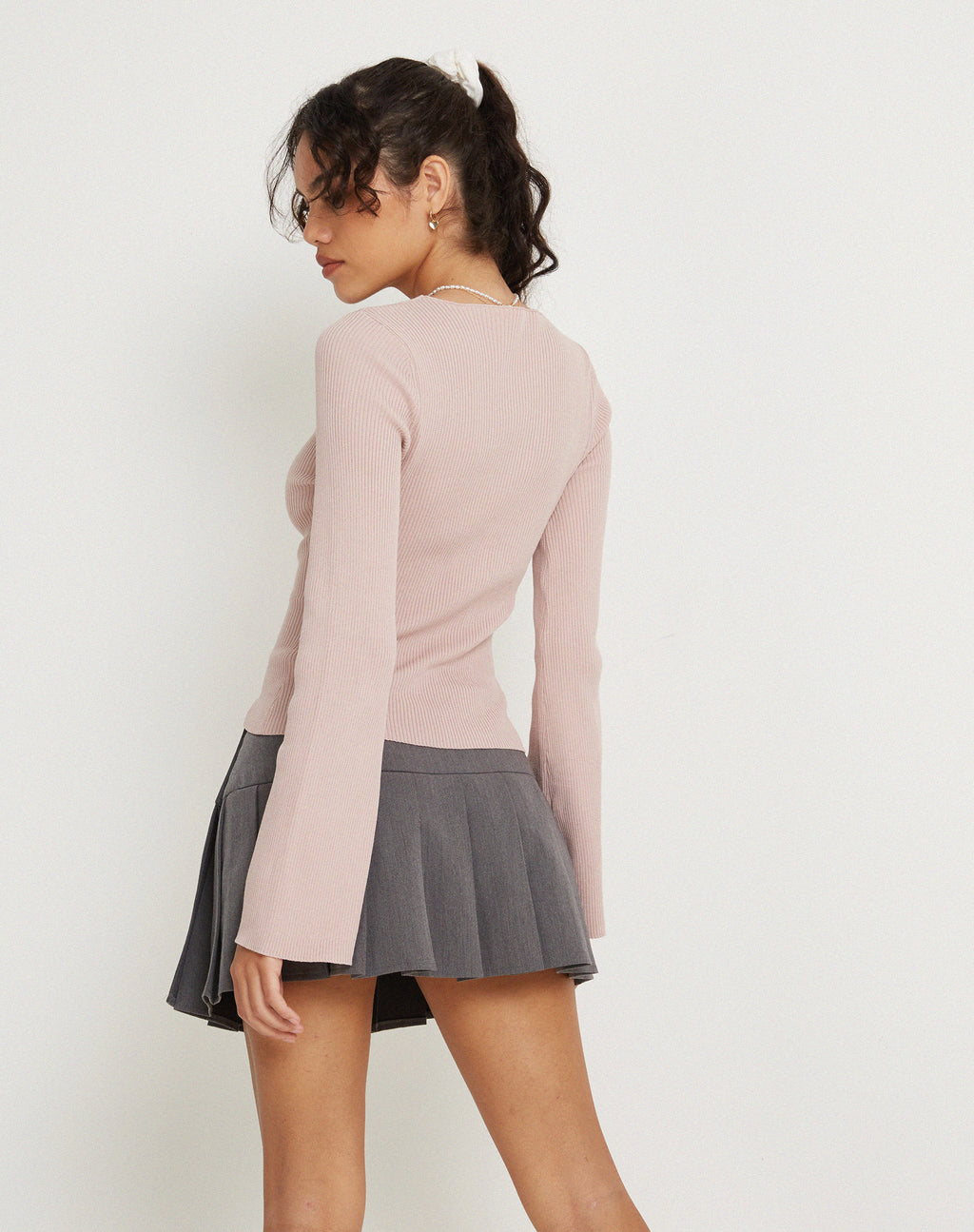 Issey Long Sleeve Top in Dusty Rose