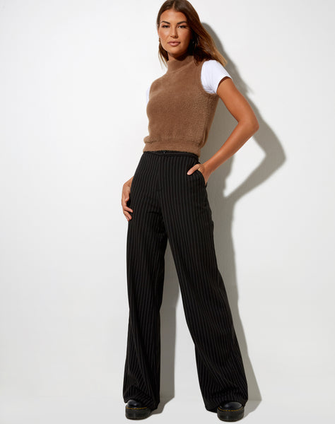 Urban Outfitters Archive Black Pinstripe Flare Trousers BNWT Size Med RRP  52  eBay