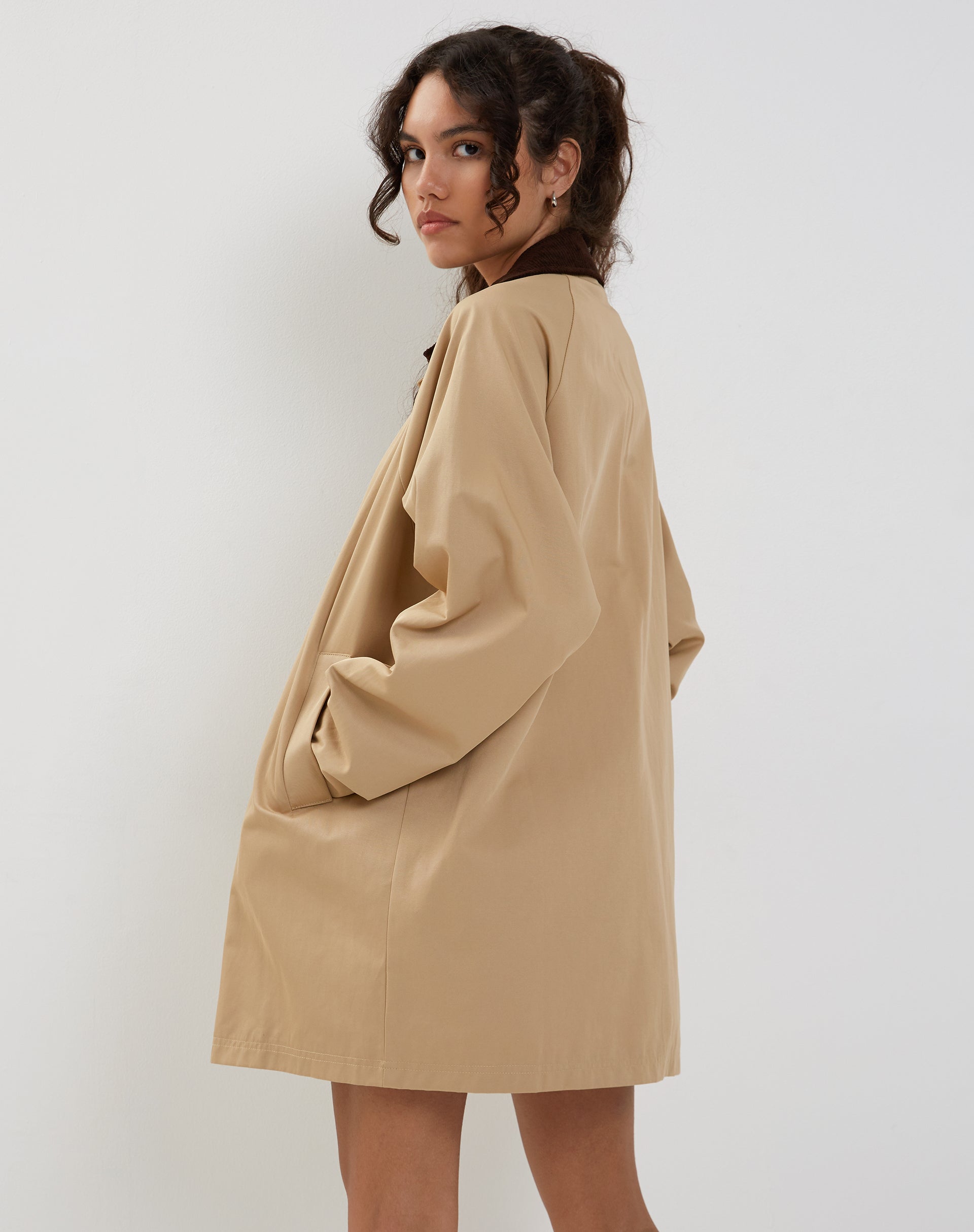 Short tan coat shop