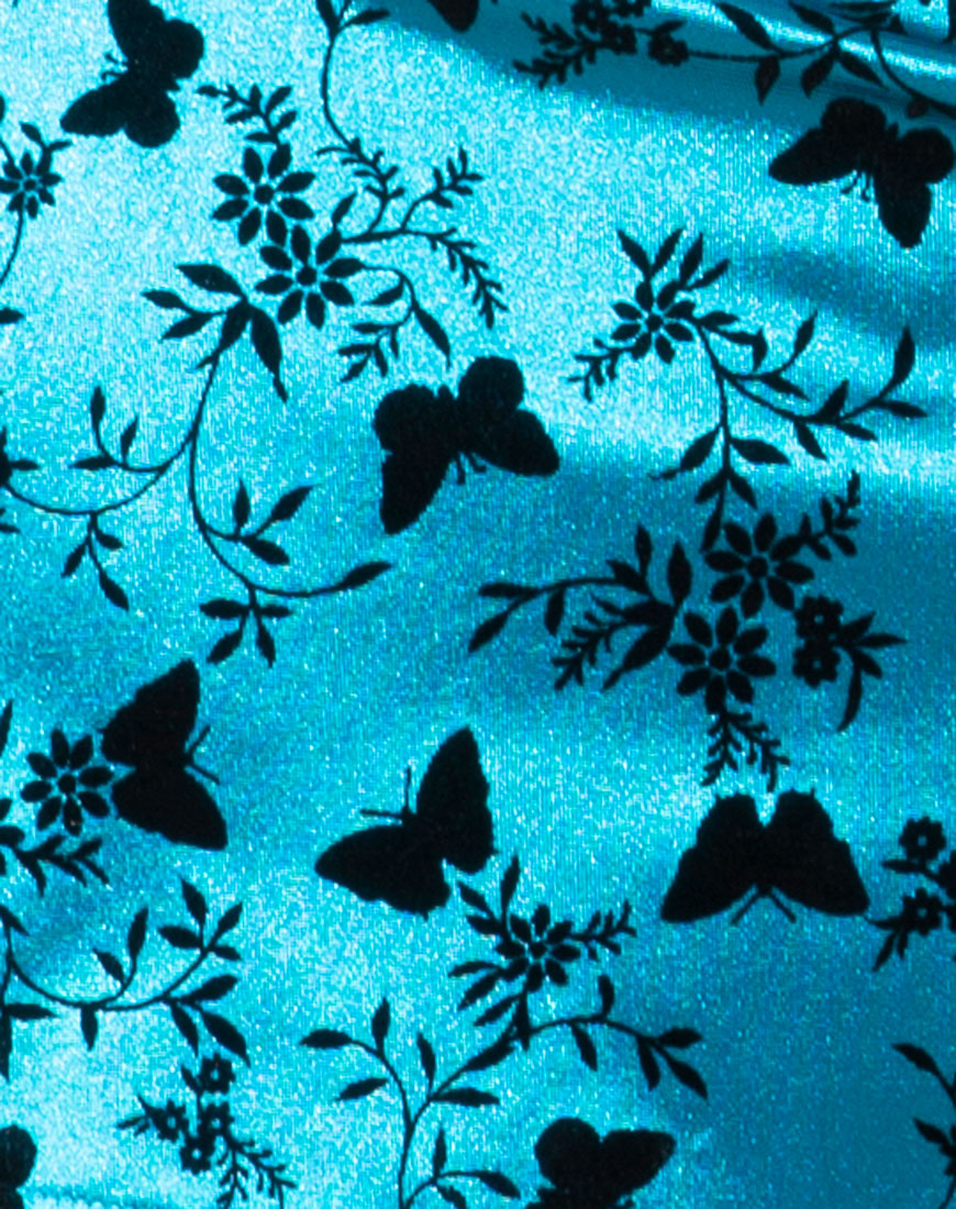 Image of Jacki Crop Top in Butterfly Bloom Blue