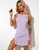 Image of Jayde Mini Dress in Ditsy Rose Lilac