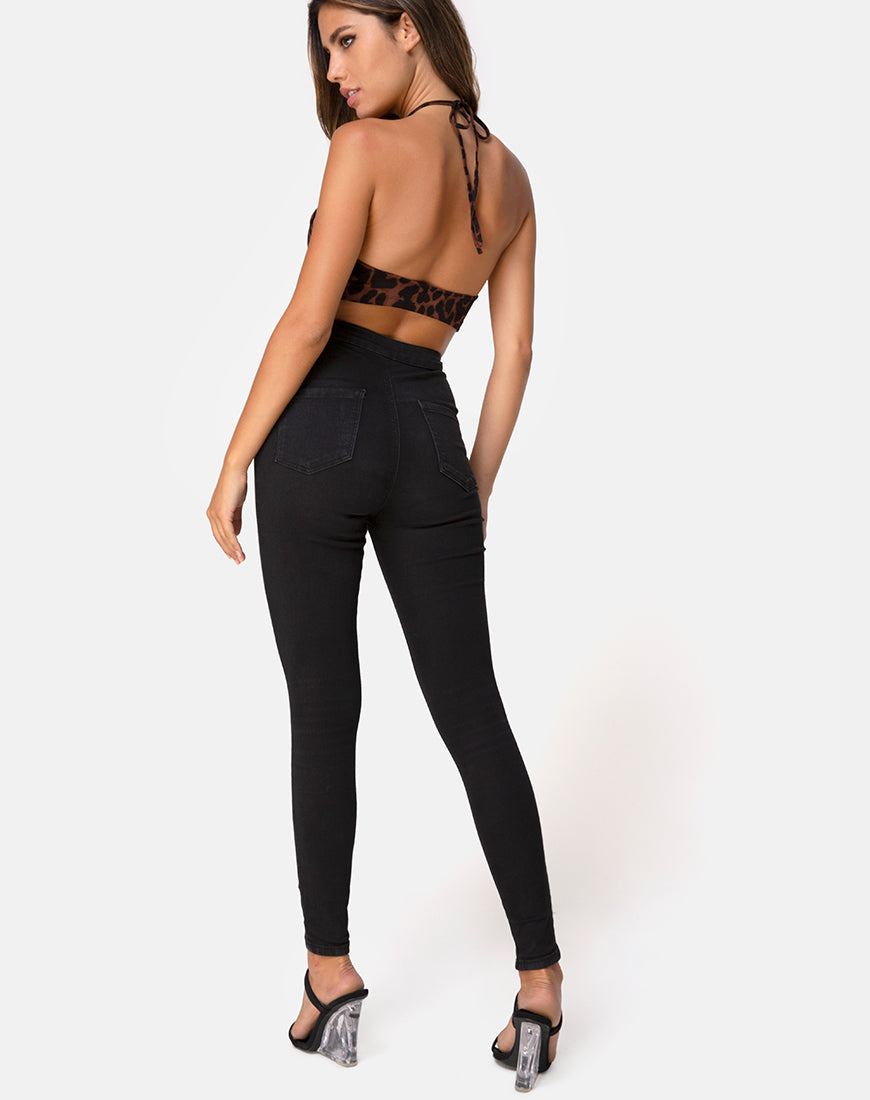 Image of Jeppa Bralette Top in Oversize Jaguar Brown