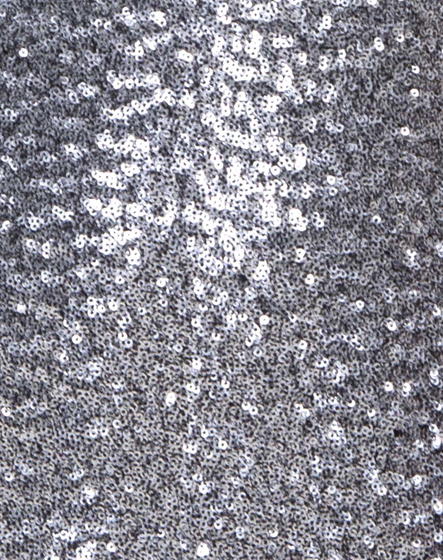 Image of Jewel Mini Dress in Mini Cluster Sequin Silver