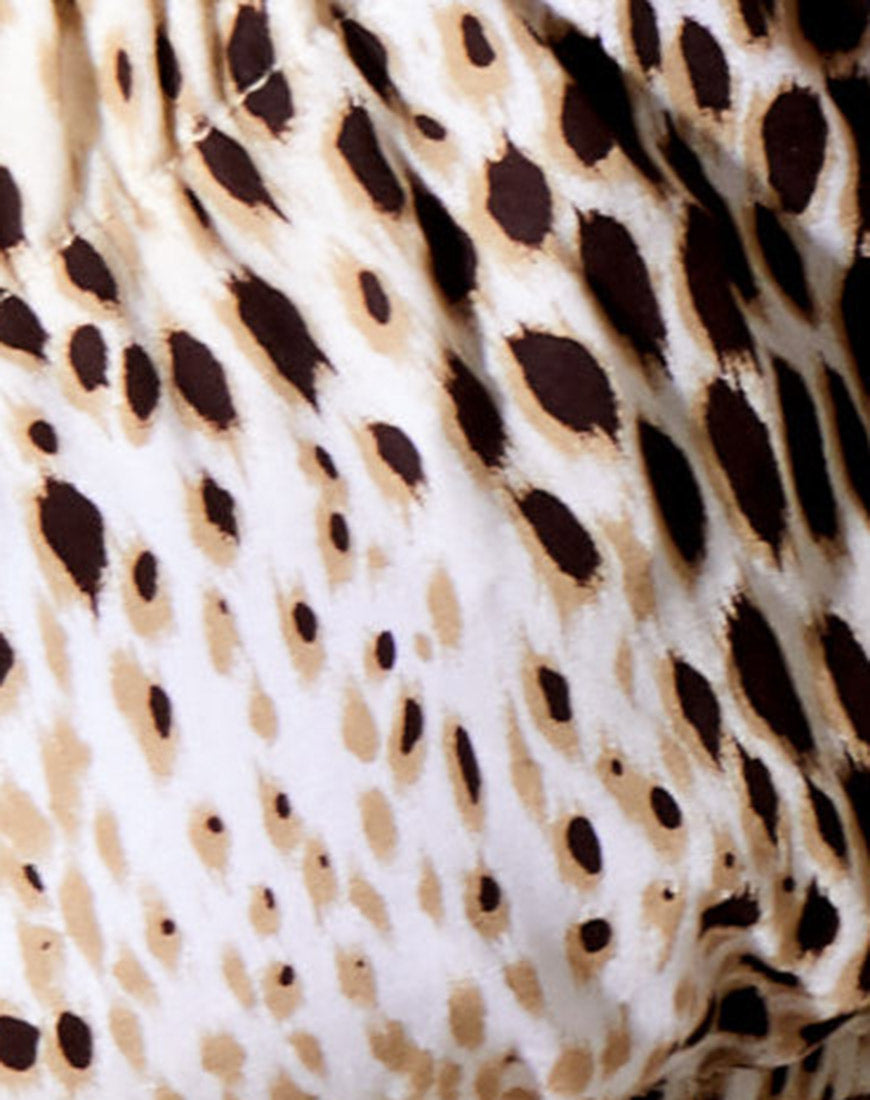 Image of Jiha Crop Top in Sand Leopard