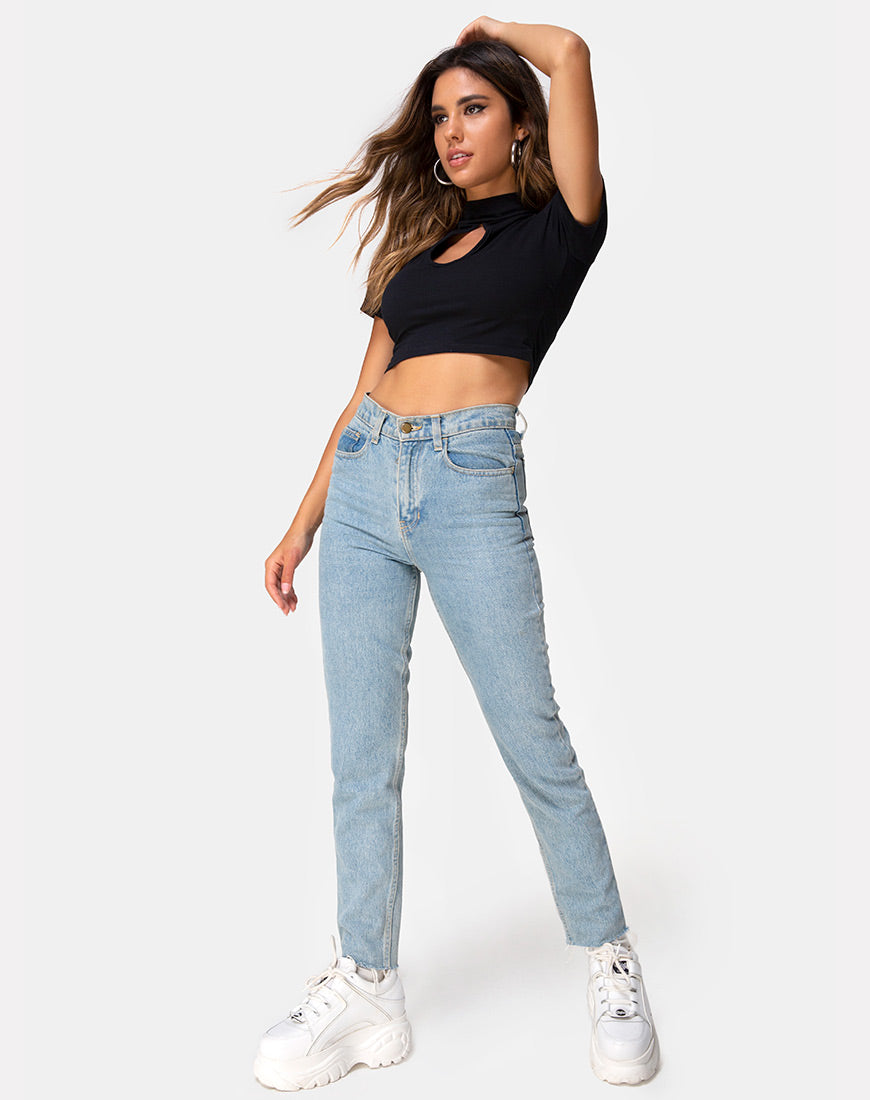 Image of Jiso Crop Top in Black