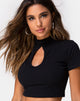 Image of Jiso Crop Top in Black