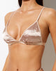 Image of Joella Triangle Bra in Satin Rose Gold