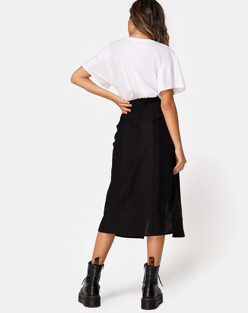 Image of Kaisa Midi Skirt in Black