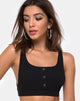 Image of Kalica Crop Top in Rib Black
