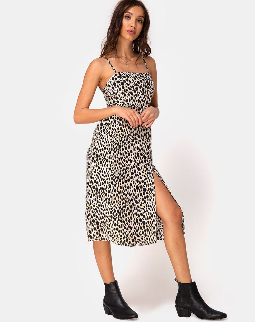 Image of Kaoya Midi Dress in Cheetah