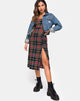 Image of Kaoya Dress in Plaid Red Green Yellow Black