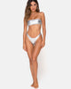 Image of Keila Bikini Bottom in Metallic Silver