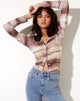 Image of Kelly Shirt in Abstract Animal Mesh