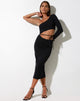 image of Kenzay Midi Dress in Lycra Black