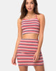 Image of Kimmy Skirt in 70s Stripe Pink Horizontal