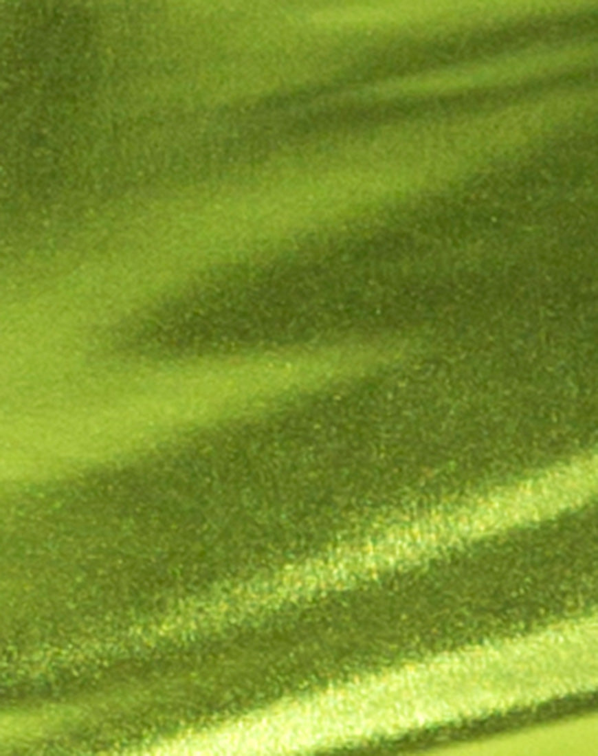 Image of Kimmy Skirt in Metallic Green