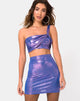 Image of Kimmy Mini Skirt in Metallic Shimmer Lavender