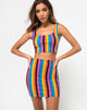 Image of Kimmy Bodycon Skirt in New Vertical Mixed Stripe