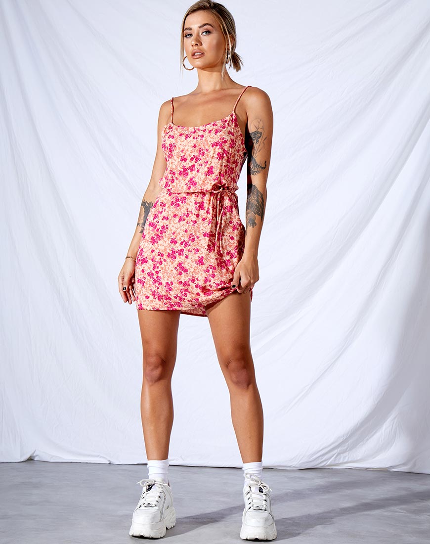 Kinley Slip Dress in Dark Wild Flower Cantaloupe Kinley Slip Dress in Dark Wild Flower Cantaloupe